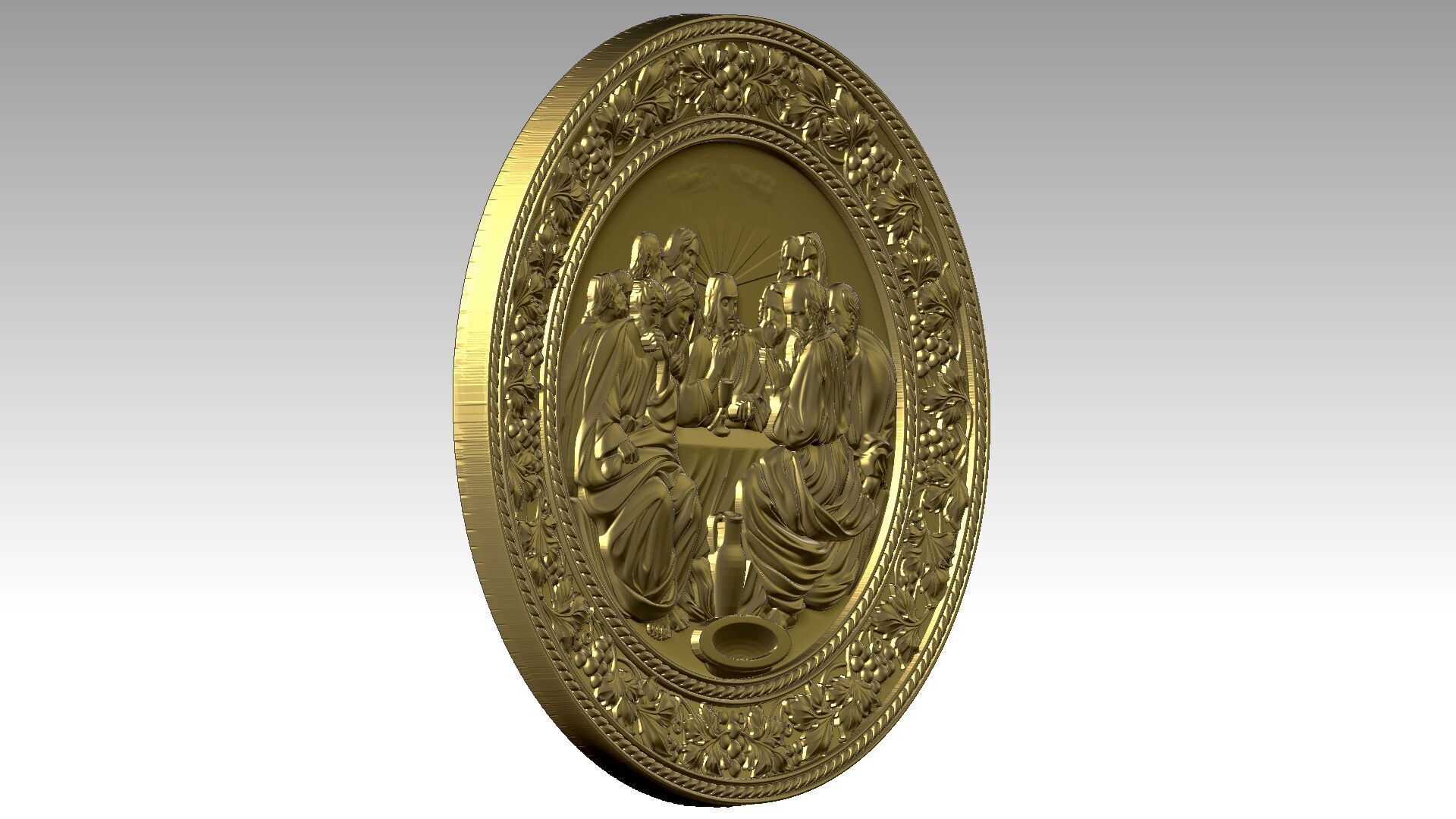 The Last Supper reliefs  3D print model_3