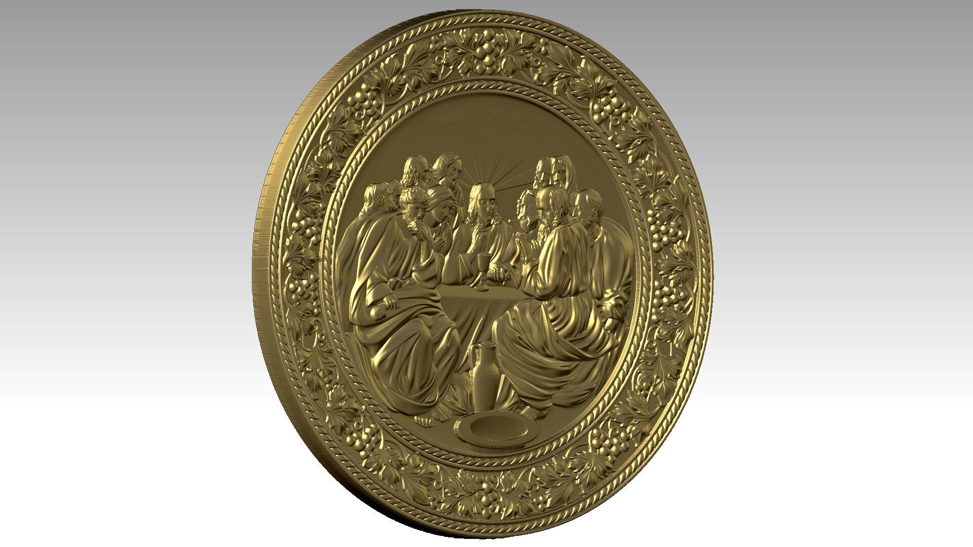 The Last Supper reliefs  3D print model_2