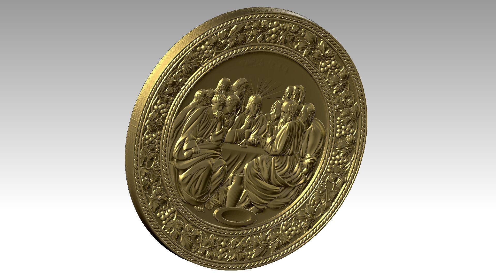 The Last Supper reliefs  3D print model_7