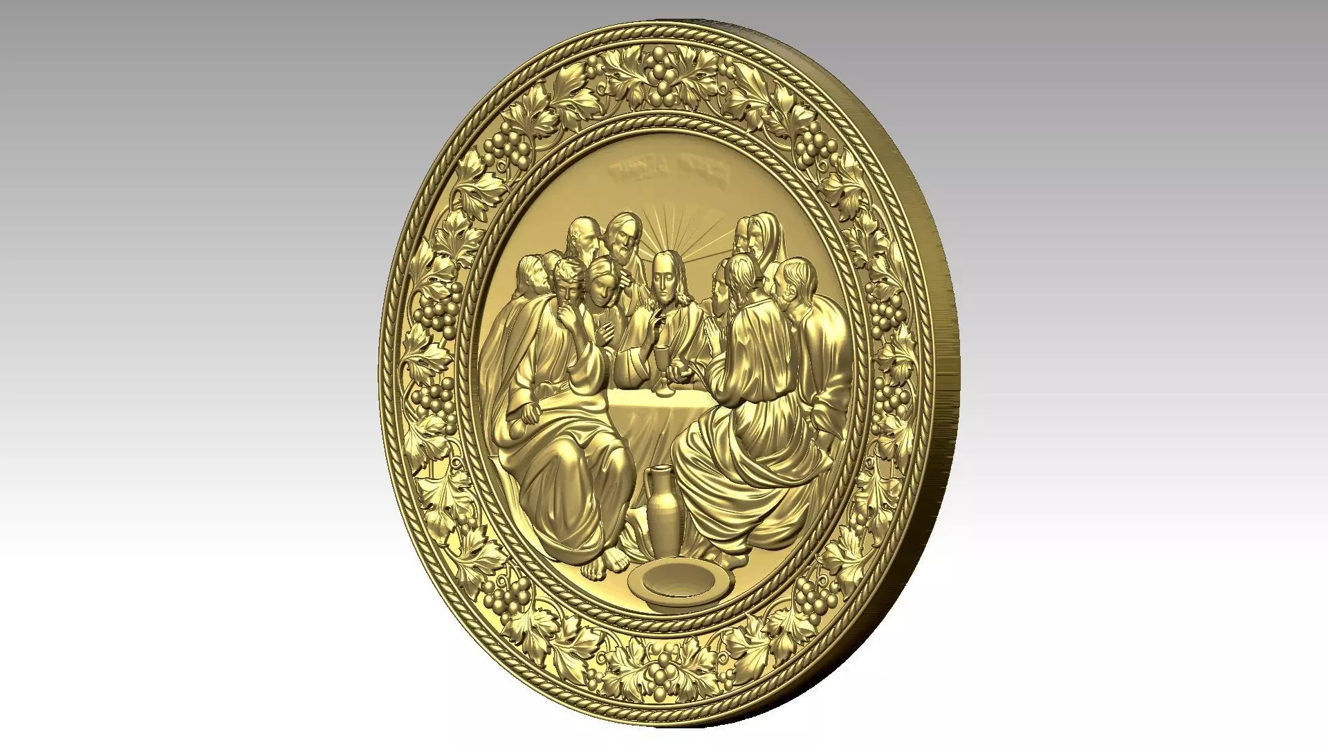 The Last Supper reliefs  3D print model_0