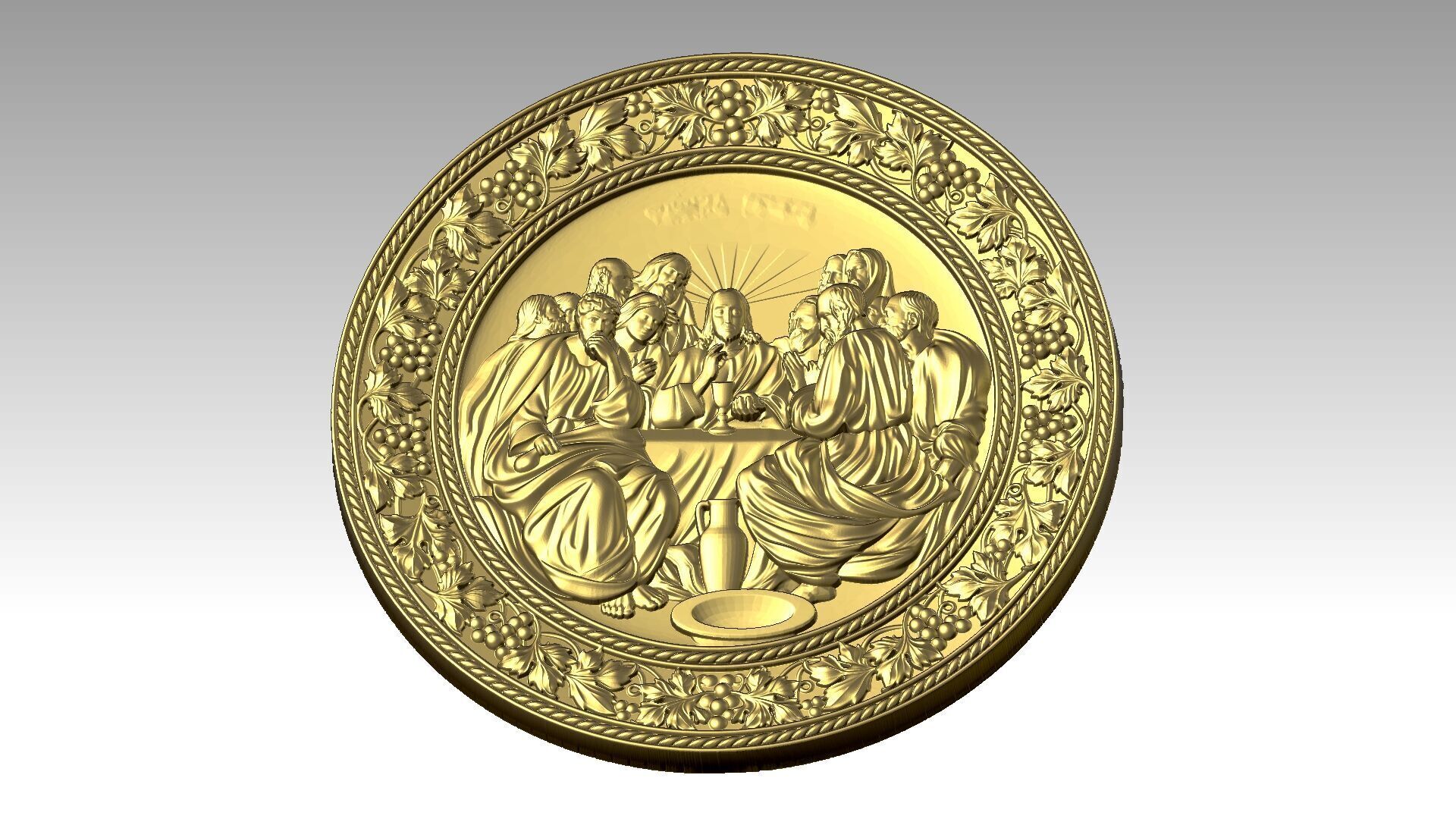 The Last Supper reliefs  3D print model_4