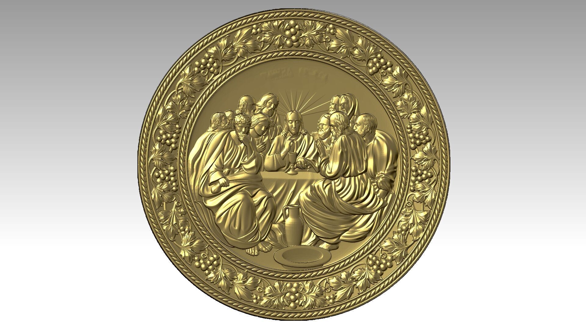 The Last Supper reliefs  3D print model_5