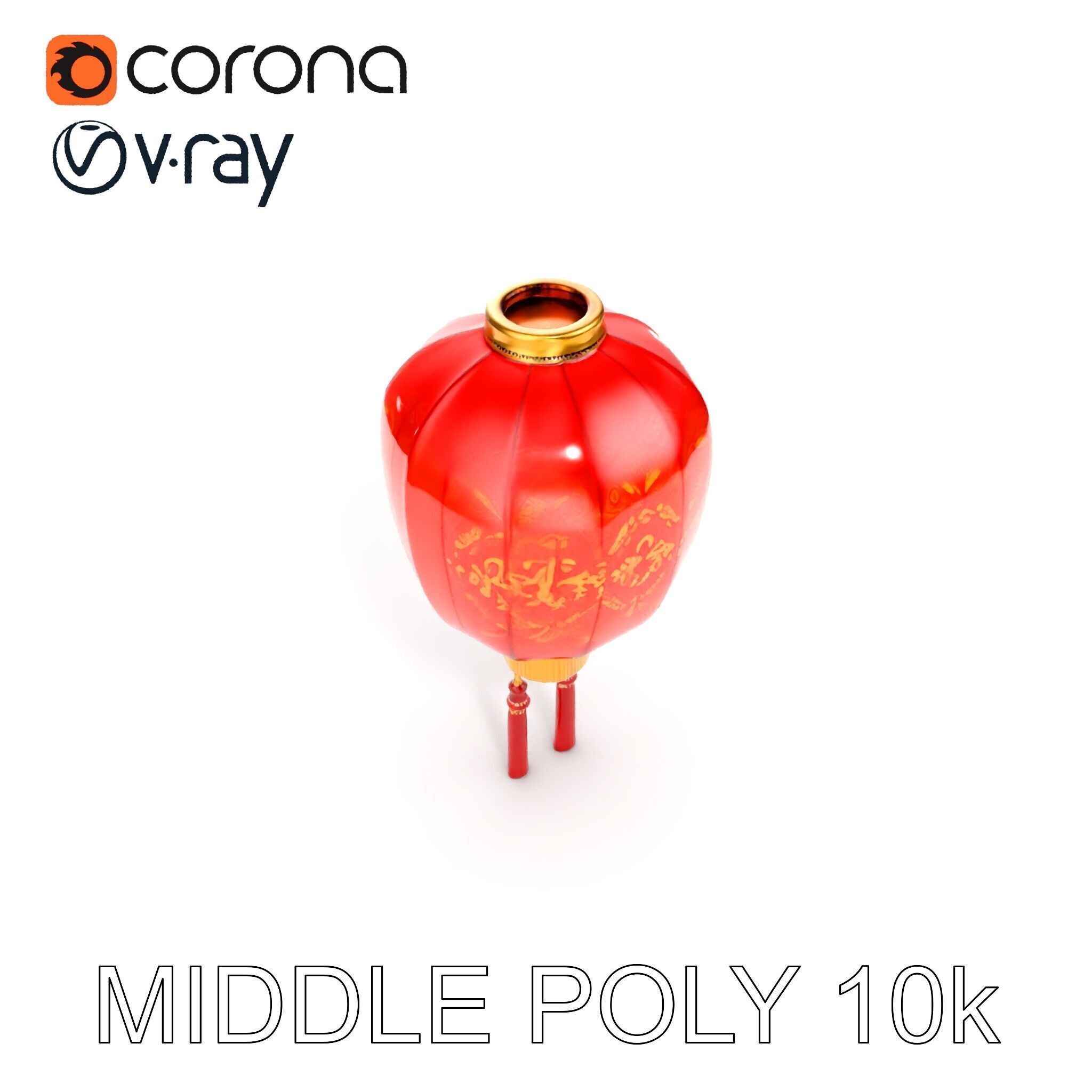 Traditional Chinese Lantern D Model Pack Low-poly 3D model_20