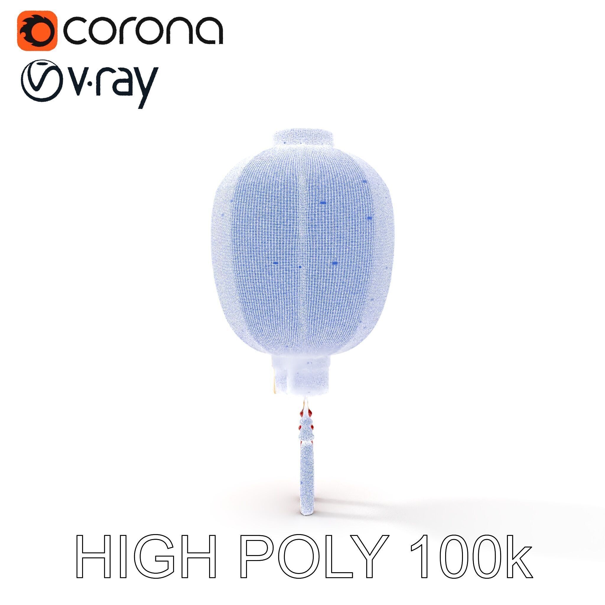 Traditional Chinese Lantern D Model Pack Low-poly 3D model_30