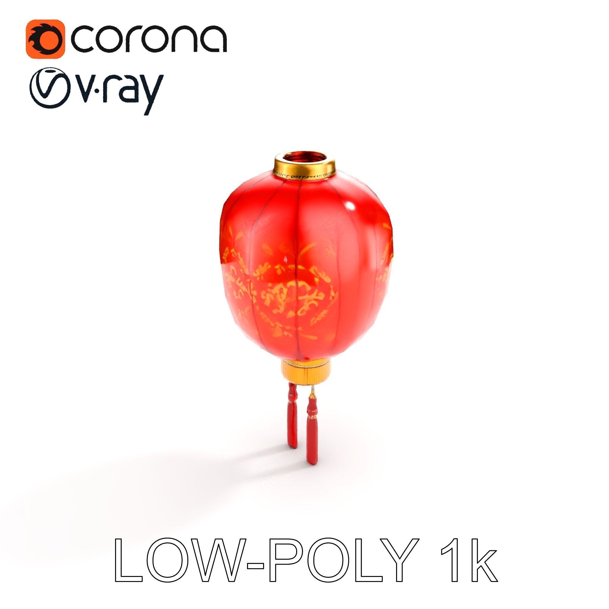 Traditional Chinese Lantern D Model Pack Low-poly 3D model_24