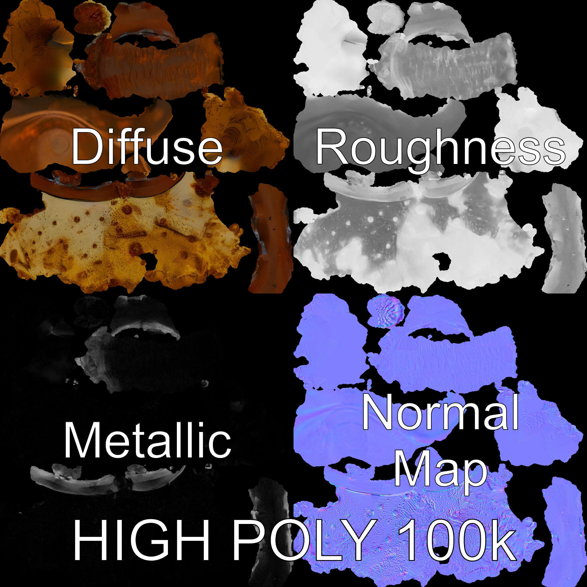 Rustic Chisel Model Pack for D Rendering and Game Design Low-poly 3D model_4