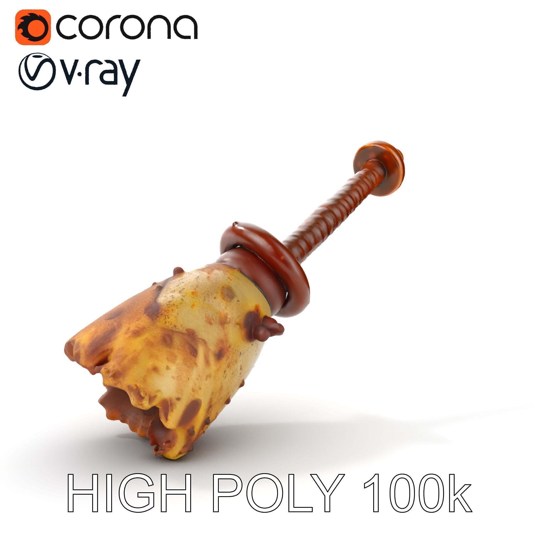 Rustic Chisel Model Pack for D Rendering and Game Design Low-poly 3D model_12