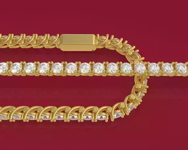Diamond Tennis Bracelet J 3mm