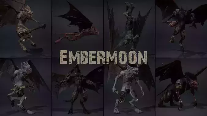 Embermoon Low-poly 3D model
