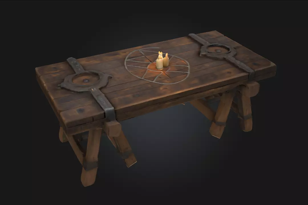 Enchanted Ritual Table Where Magic Meets Mystery 3D model_0