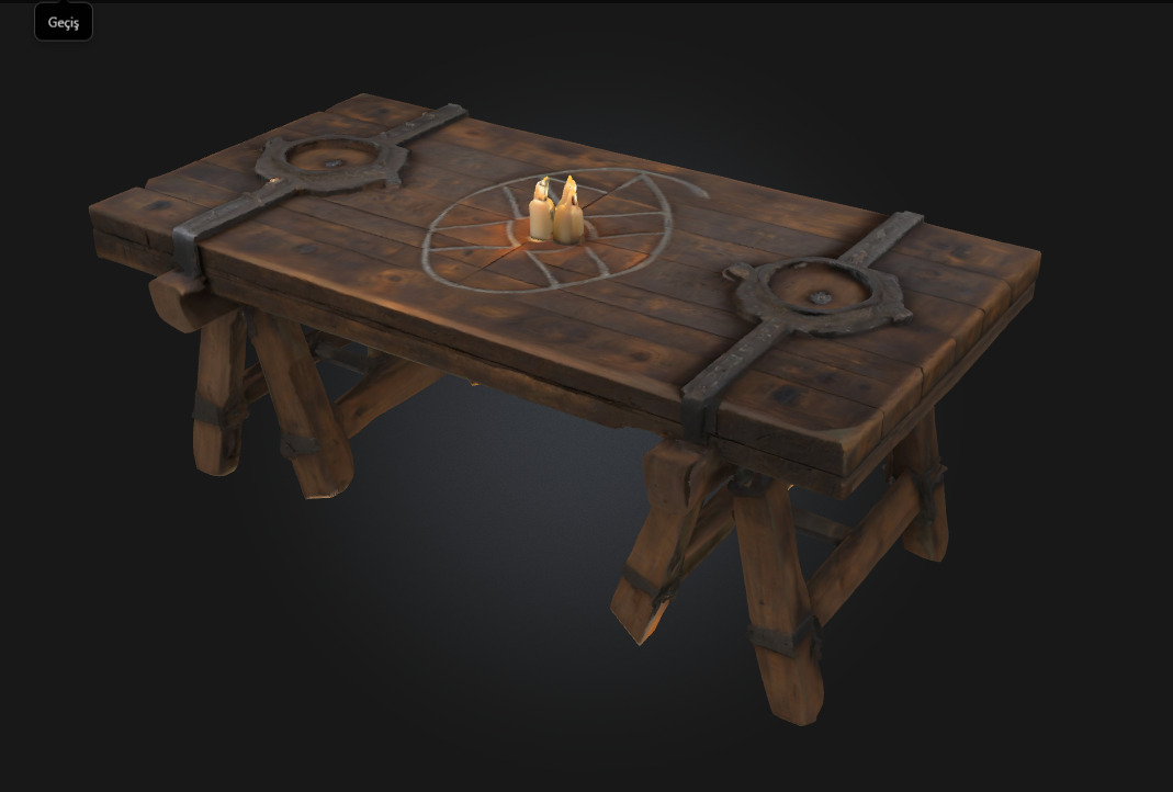 Enchanted Ritual Table Where Magic Meets Mystery 3D model_1