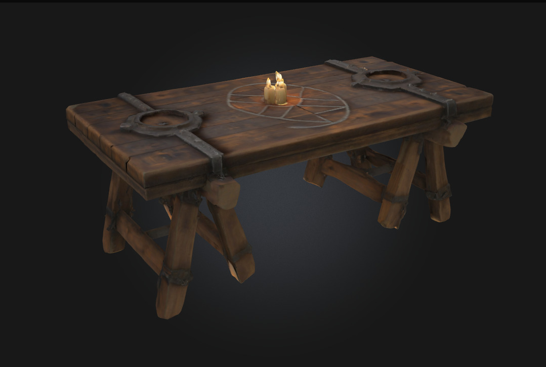 Enchanted Ritual Table Where Magic Meets Mystery 3D model_2