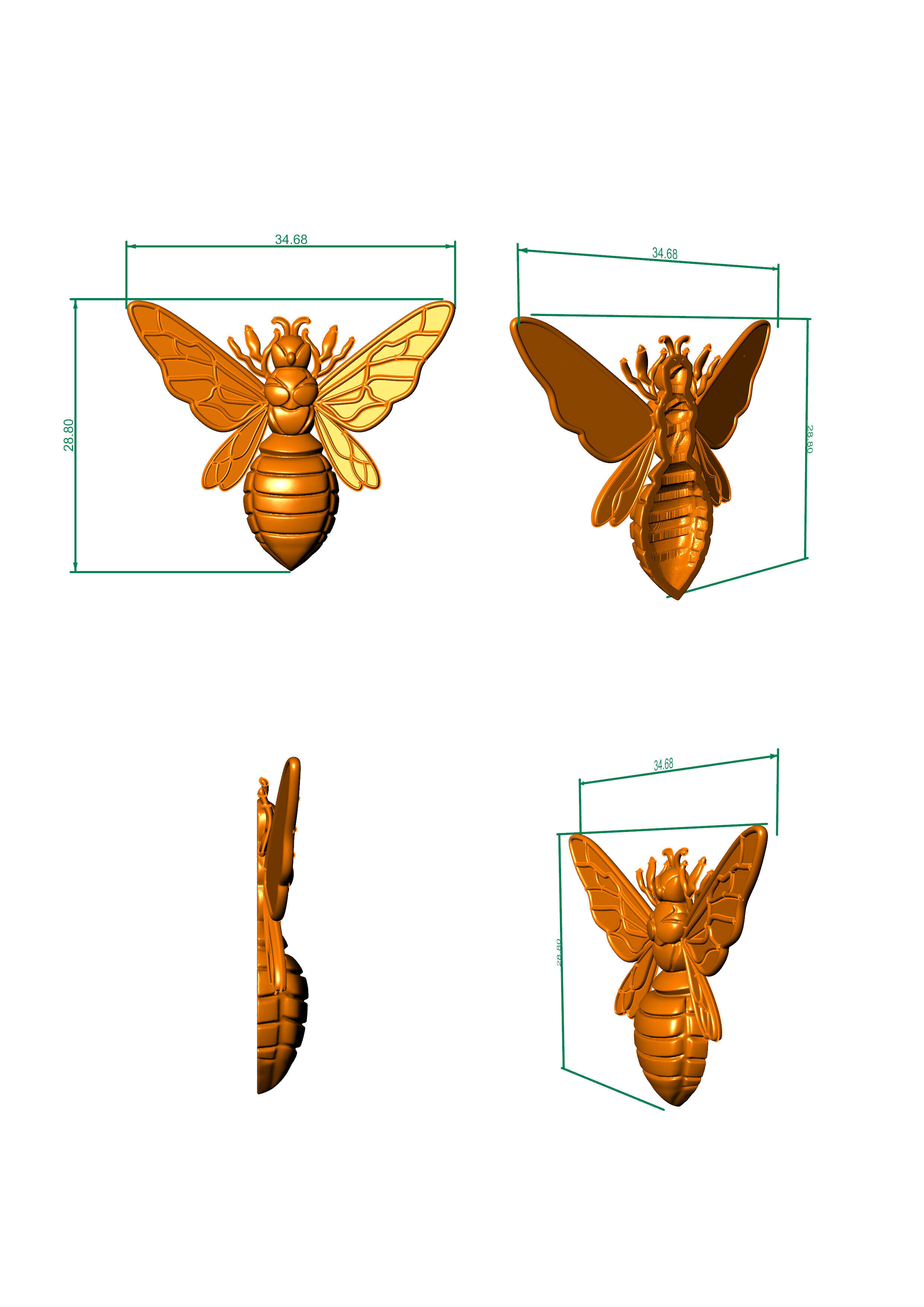 queen bee 3D print model_4