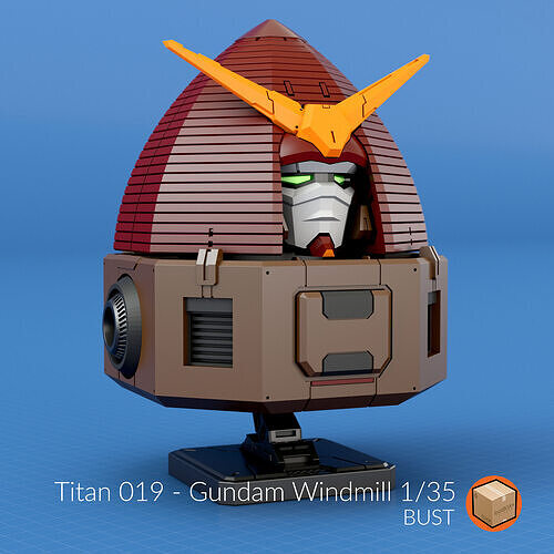 Titan 019 - Aka Gundam Windmill 3D print model