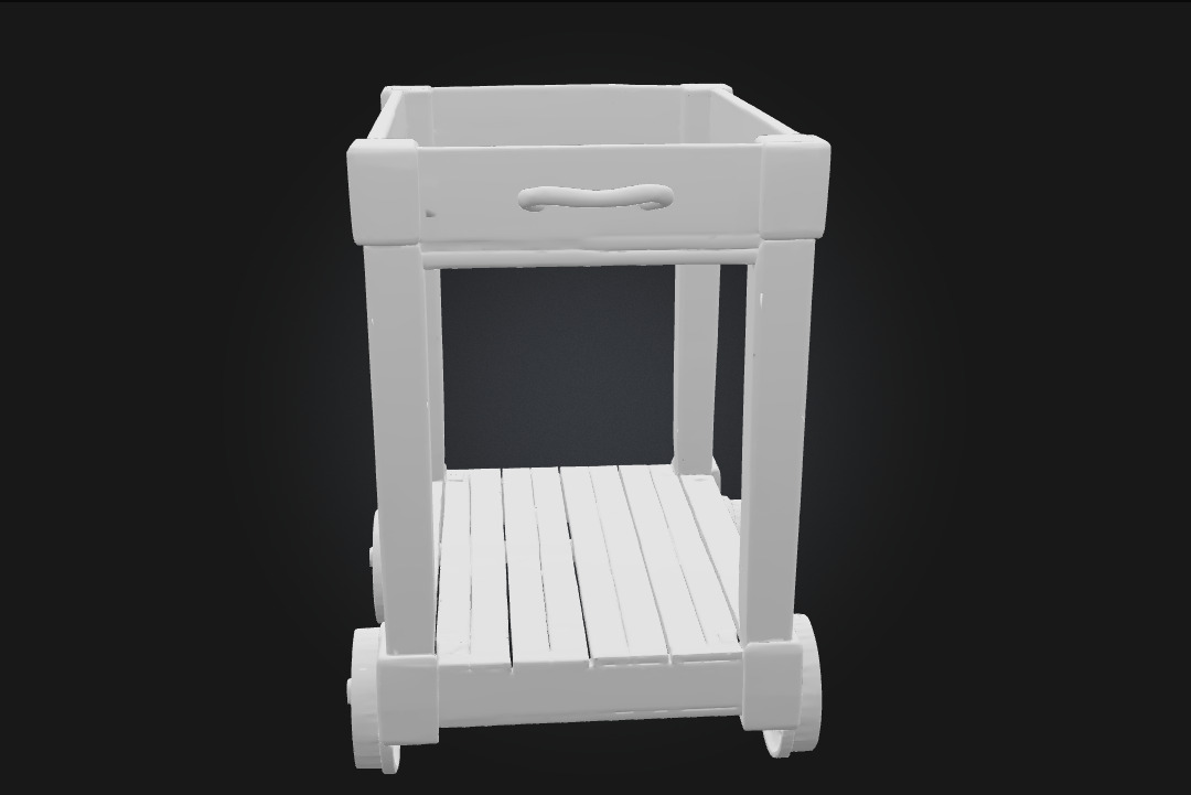 Wooden Serving Trolley Rolling Elegance for Any Setting 3D model_8