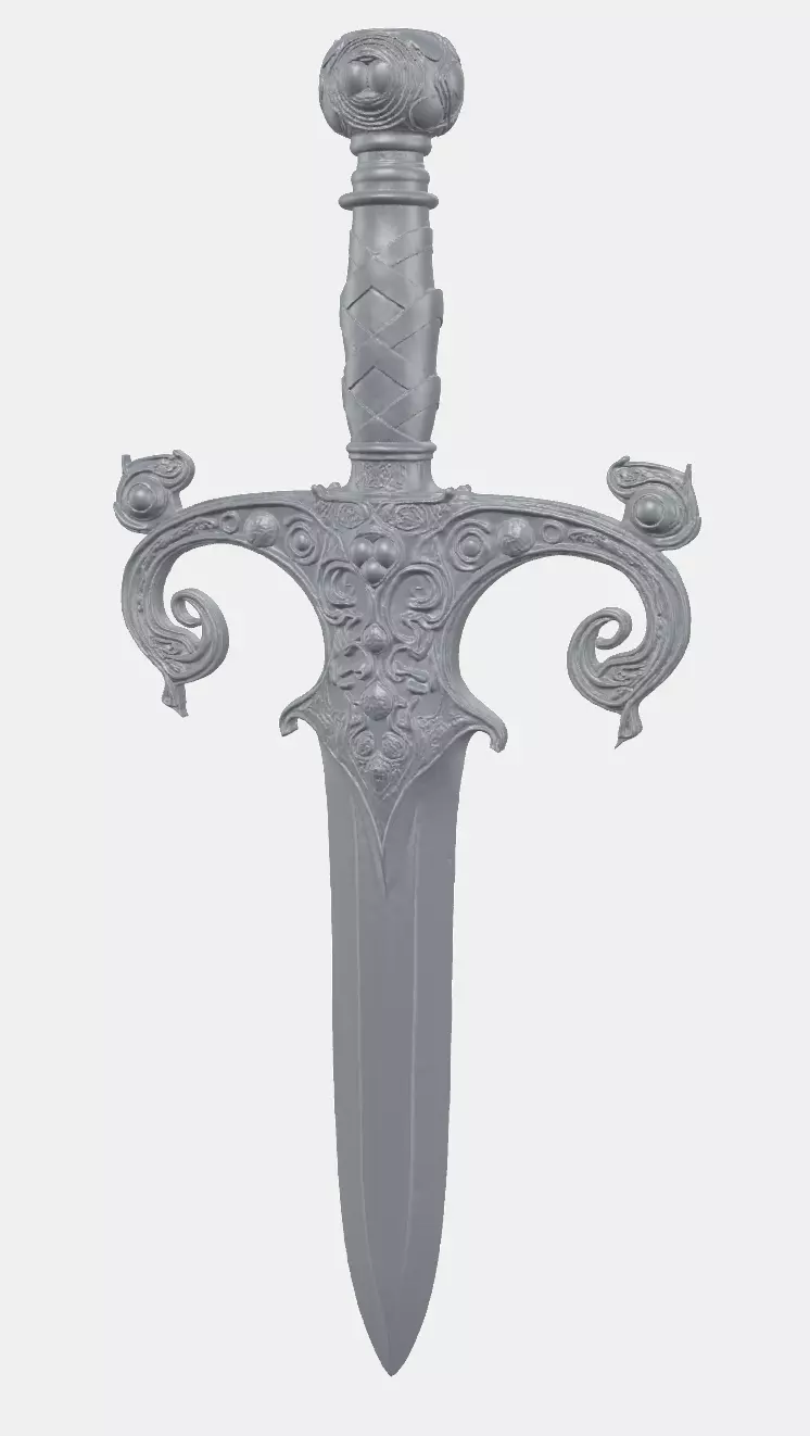 Medieval greatsword Free low-poly 3D model