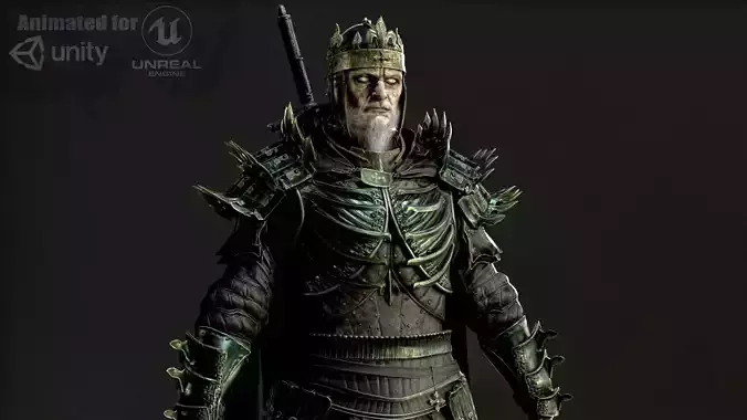 Dead King Low-poly 3D model