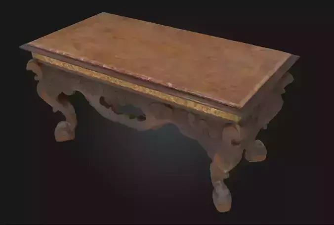 Ornate Wooden Table  Elegance Carved in Timber