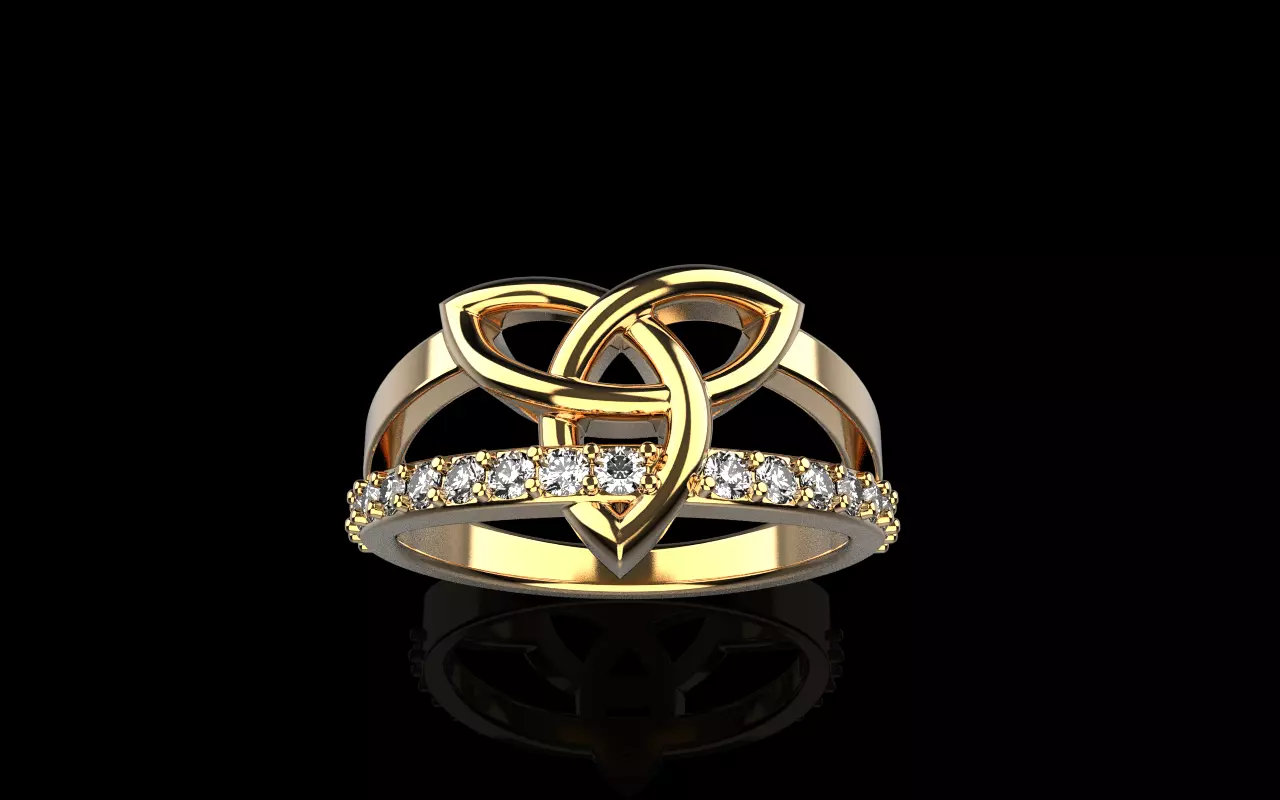 Celtic knot ring model 1350 3D print model_1