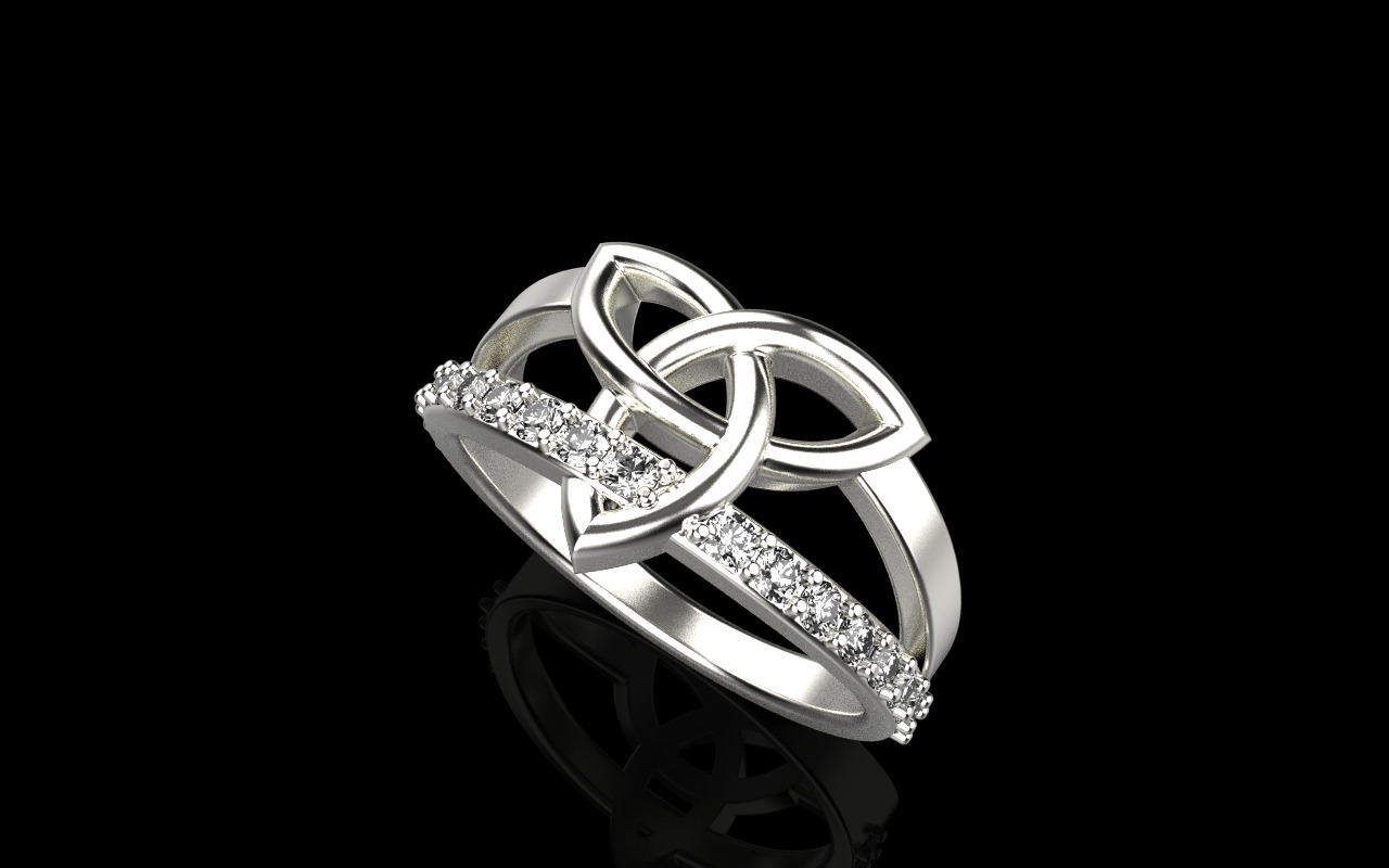 Celtic knot ring model 1350 3D print model_32