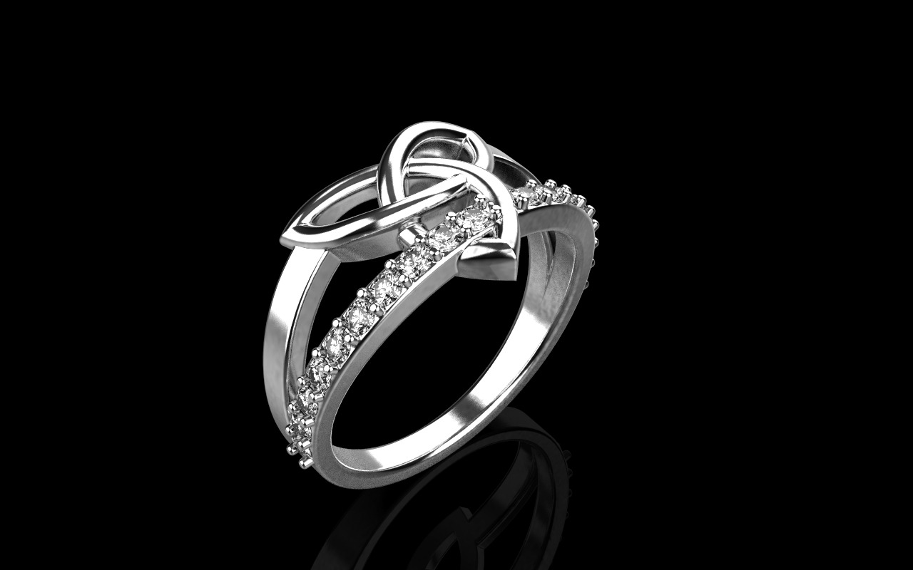 Celtic knot ring model 1350 3D print model_3