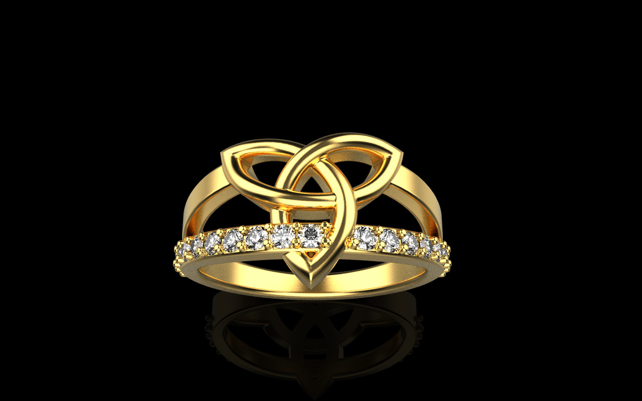 Celtic knot ring model 1350 3D print model_2