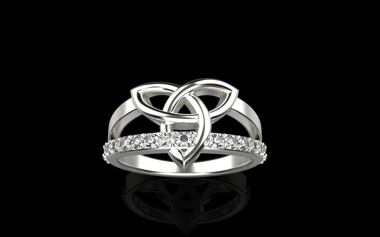 Celtic knot ring model 1350 3D print model_20