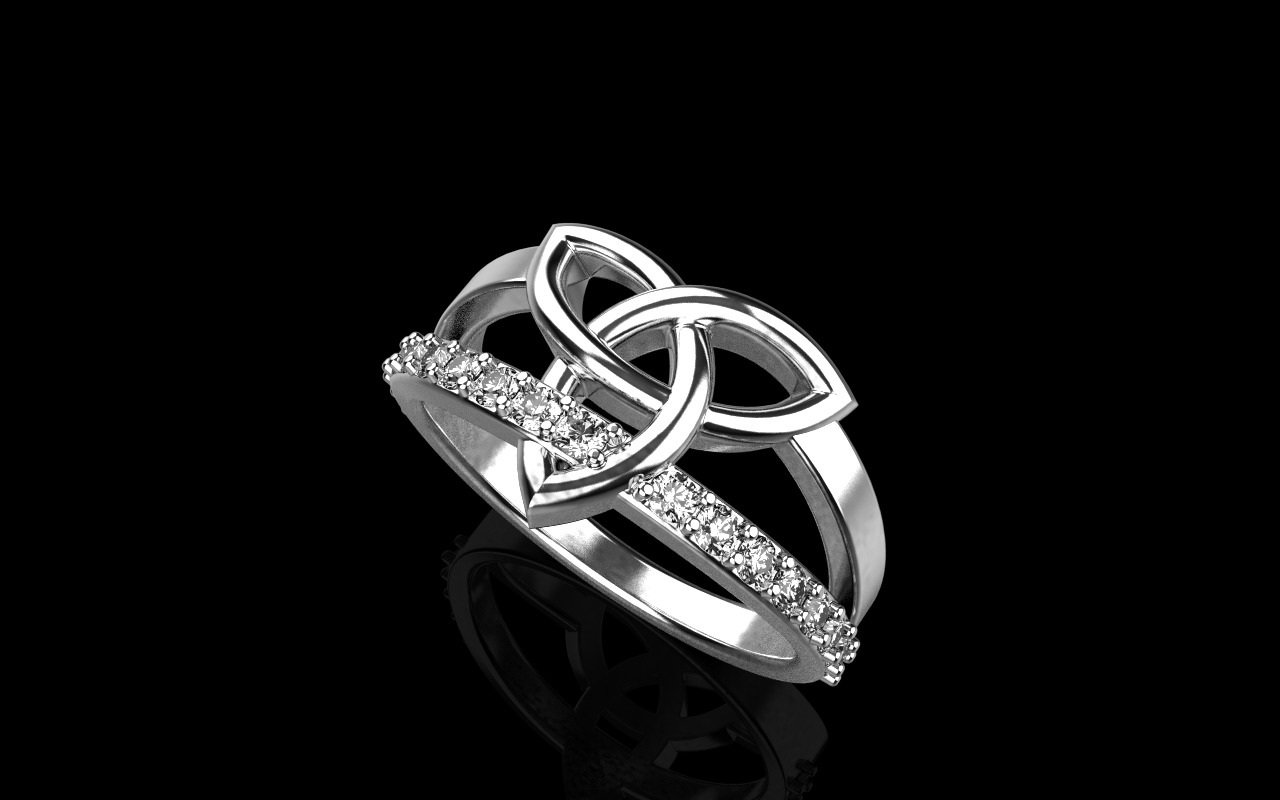Celtic knot ring model 1350 3D print model_33