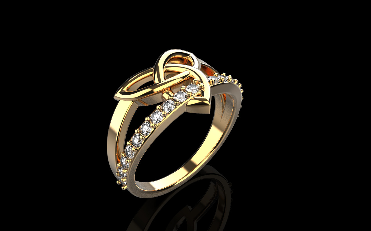 Celtic knot ring model 1350 3D print model_4