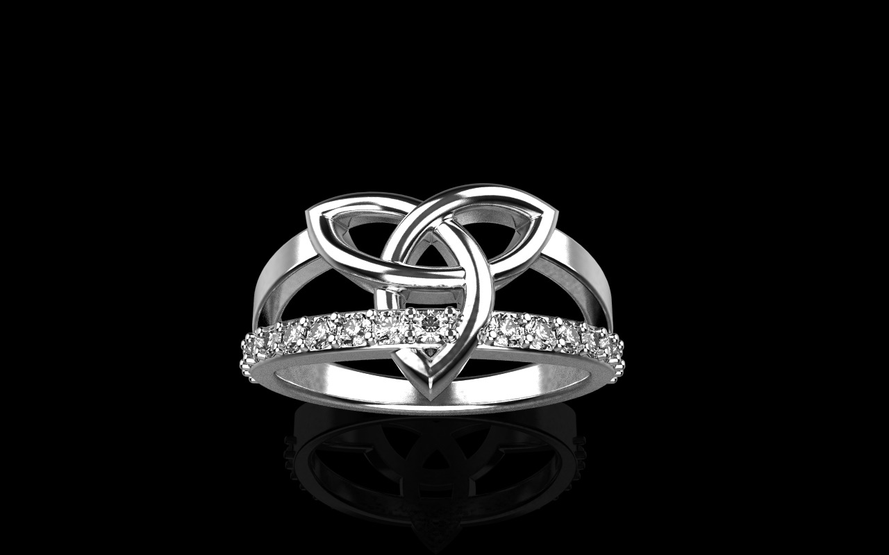 Celtic knot ring model 1350 3D print model_22