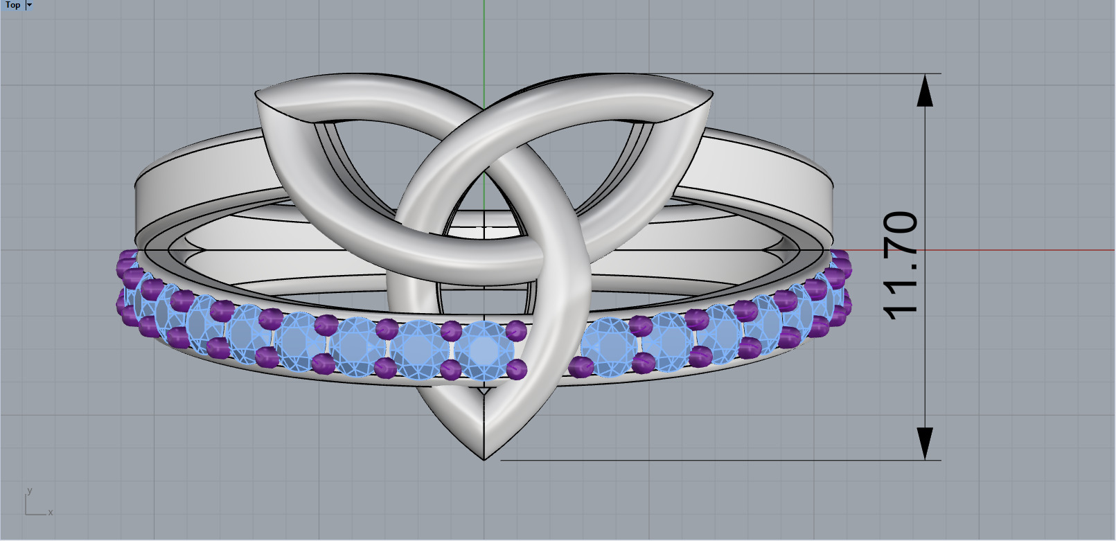 Celtic knot ring model 1350 3D print model_12