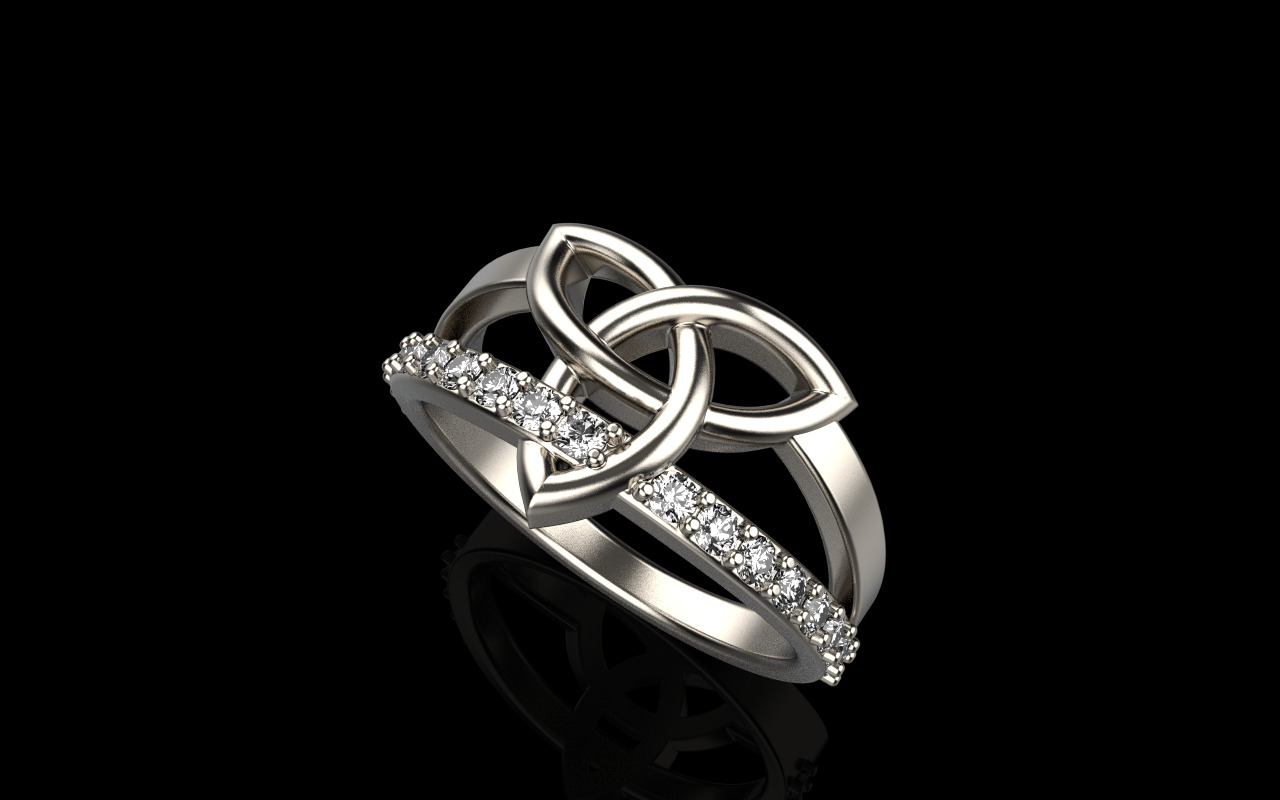Celtic knot ring model 1350 3D print model_13