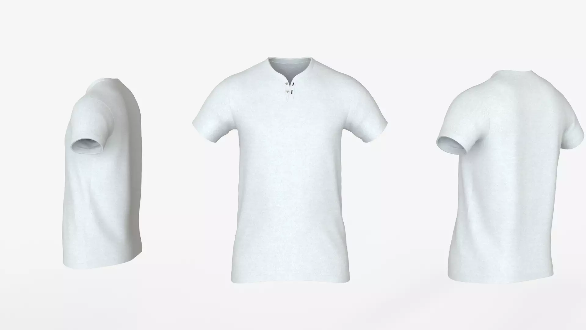white T Shirt Casual 3D model
