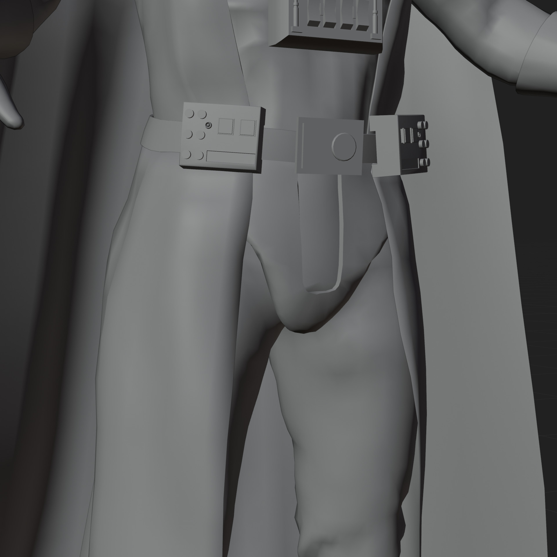 Darth Vader 3D Model Revenge of the Sith Rigged PBR Blender FBX Low-poly 3D model_11