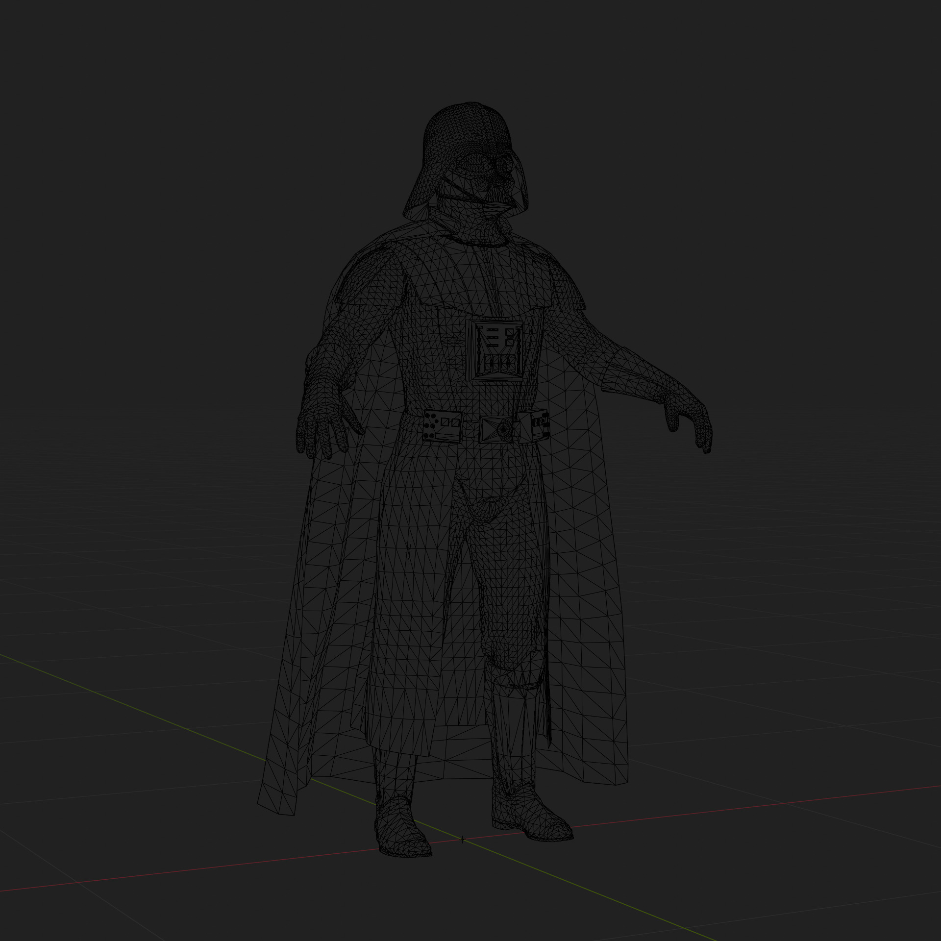 Darth Vader 3D Model Revenge of the Sith Rigged PBR Blender FBX Low-poly 3D model_14