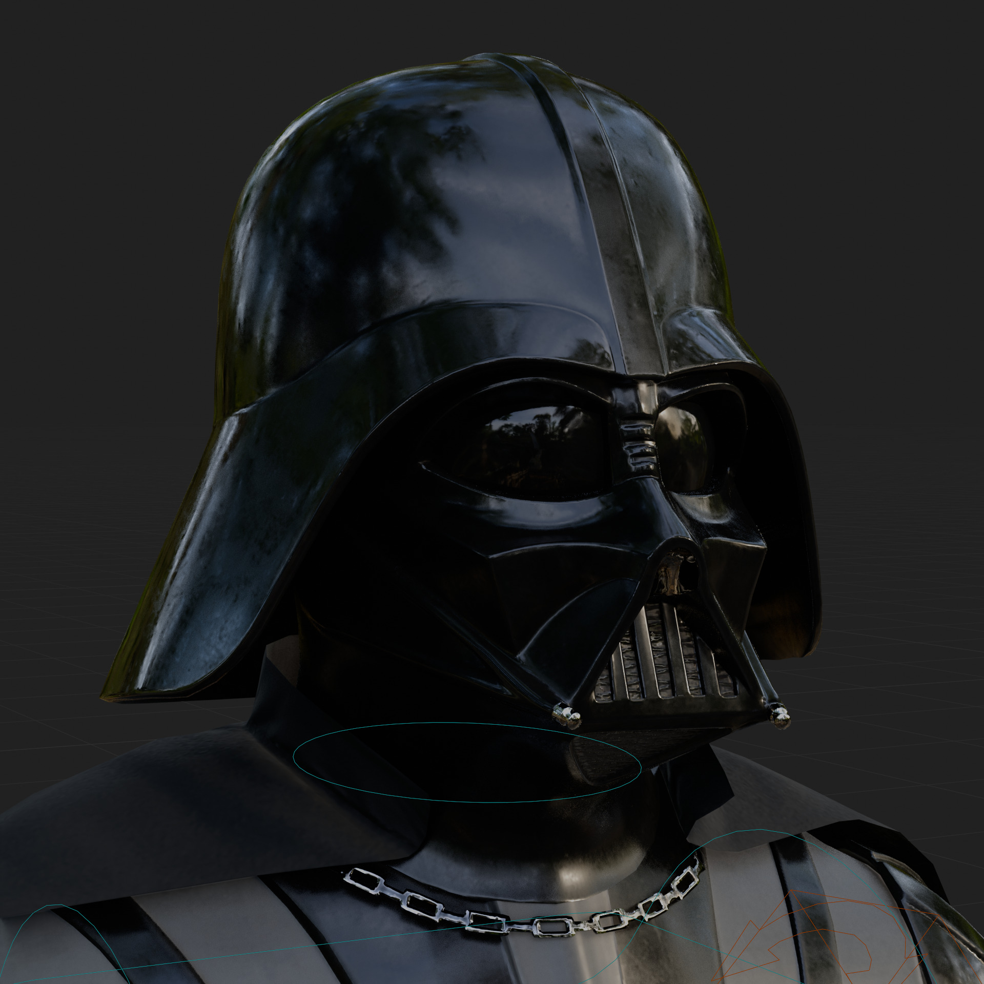 Darth Vader 3D Model Revenge of the Sith Rigged PBR Blender FBX Low-poly 3D model_2