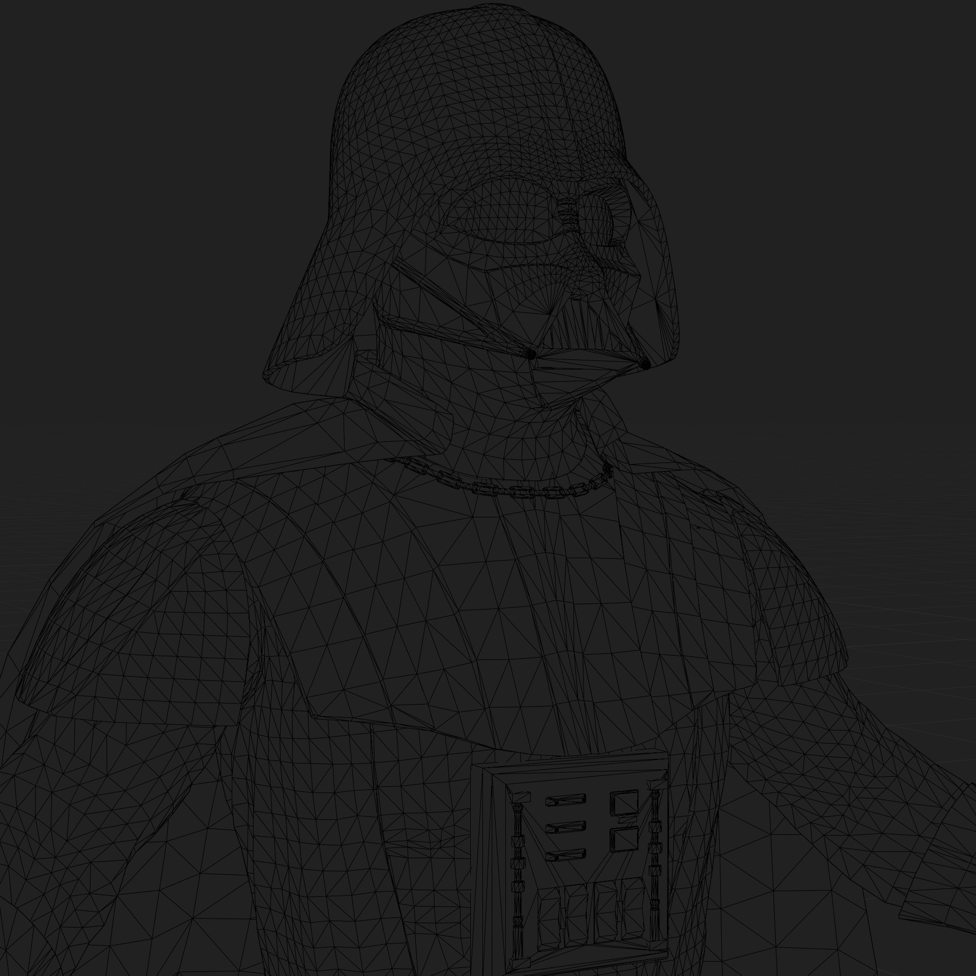 Darth Vader 3D Model Revenge of the Sith Rigged PBR Blender FBX Low-poly 3D model_17