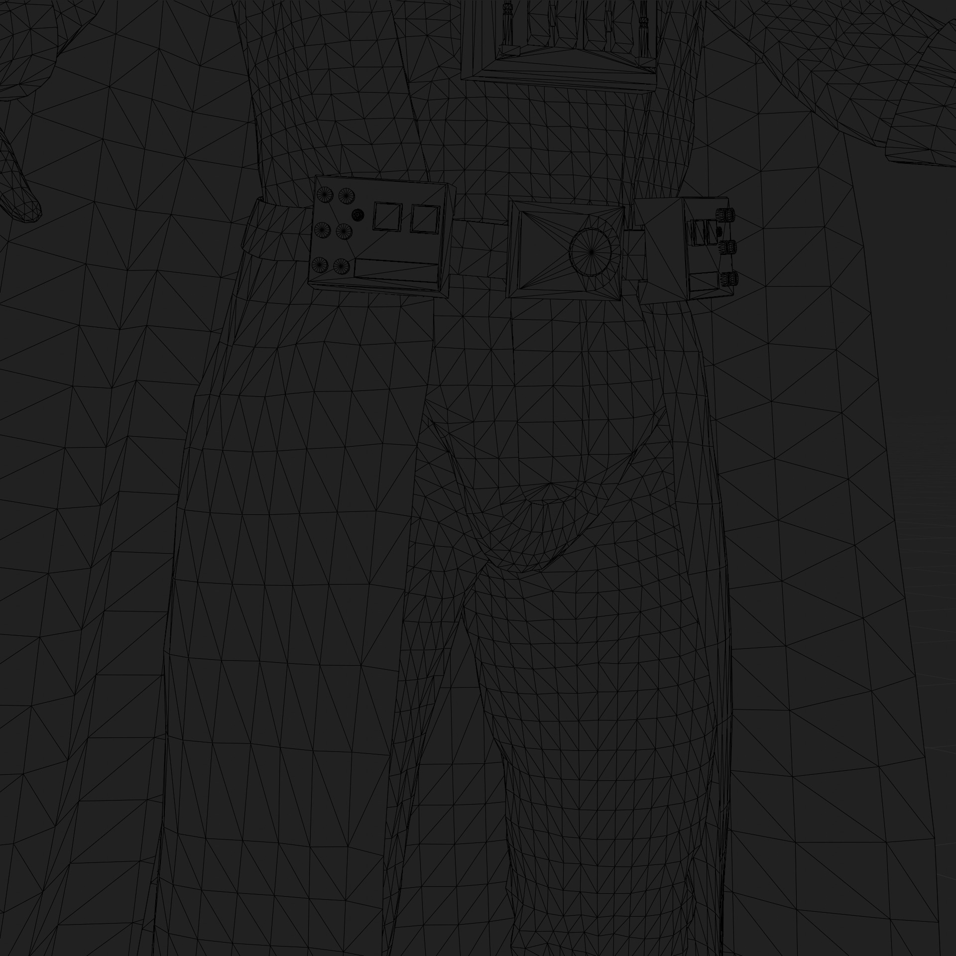 Darth Vader 3D Model Revenge of the Sith Rigged PBR Blender FBX Low-poly 3D model_18