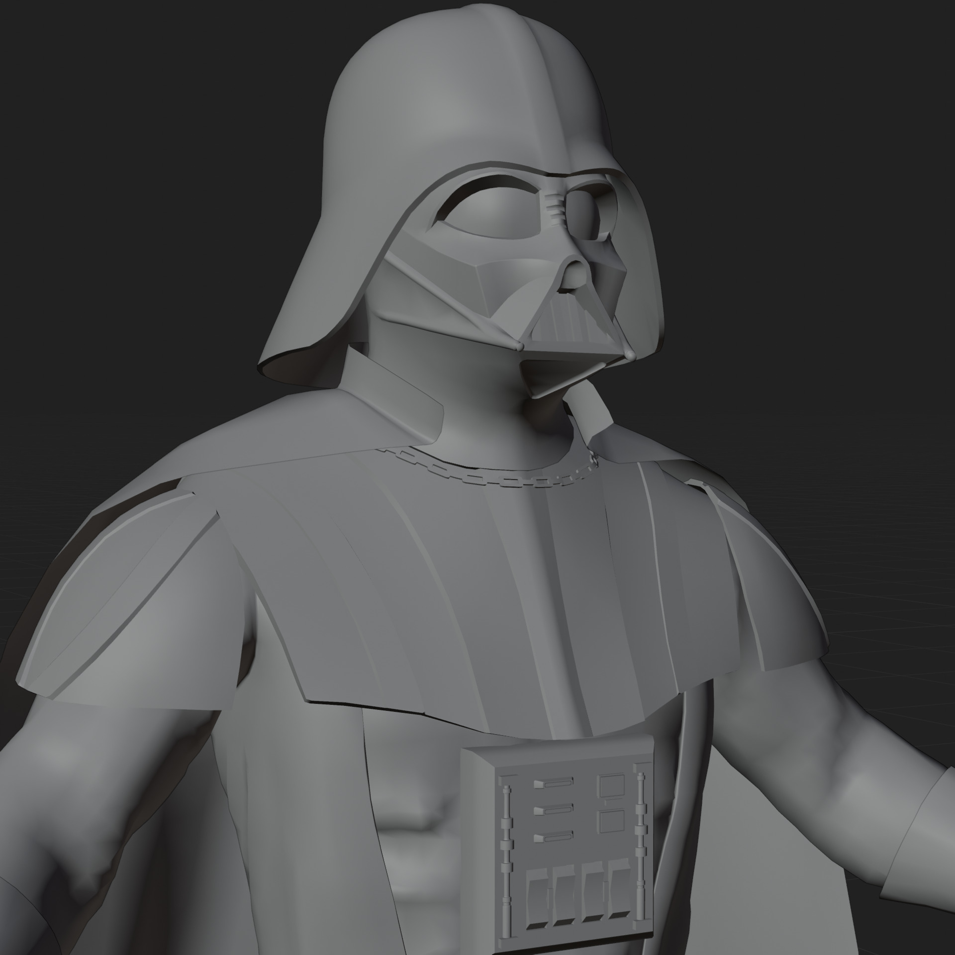 Darth Vader 3D Model Revenge of the Sith Rigged PBR Blender FBX Low-poly 3D model_10
