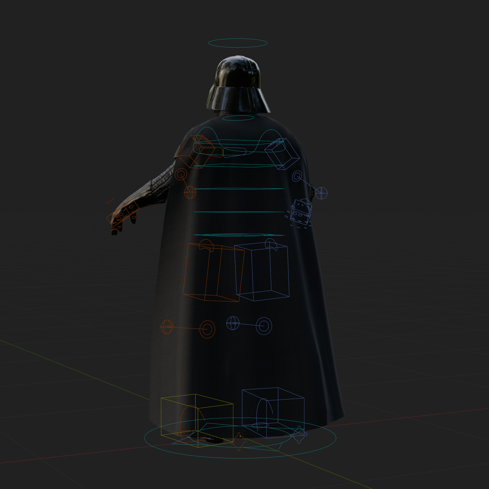Darth Vader 3D Model Revenge of the Sith Rigged PBR Blender FBX Low-poly 3D model_1