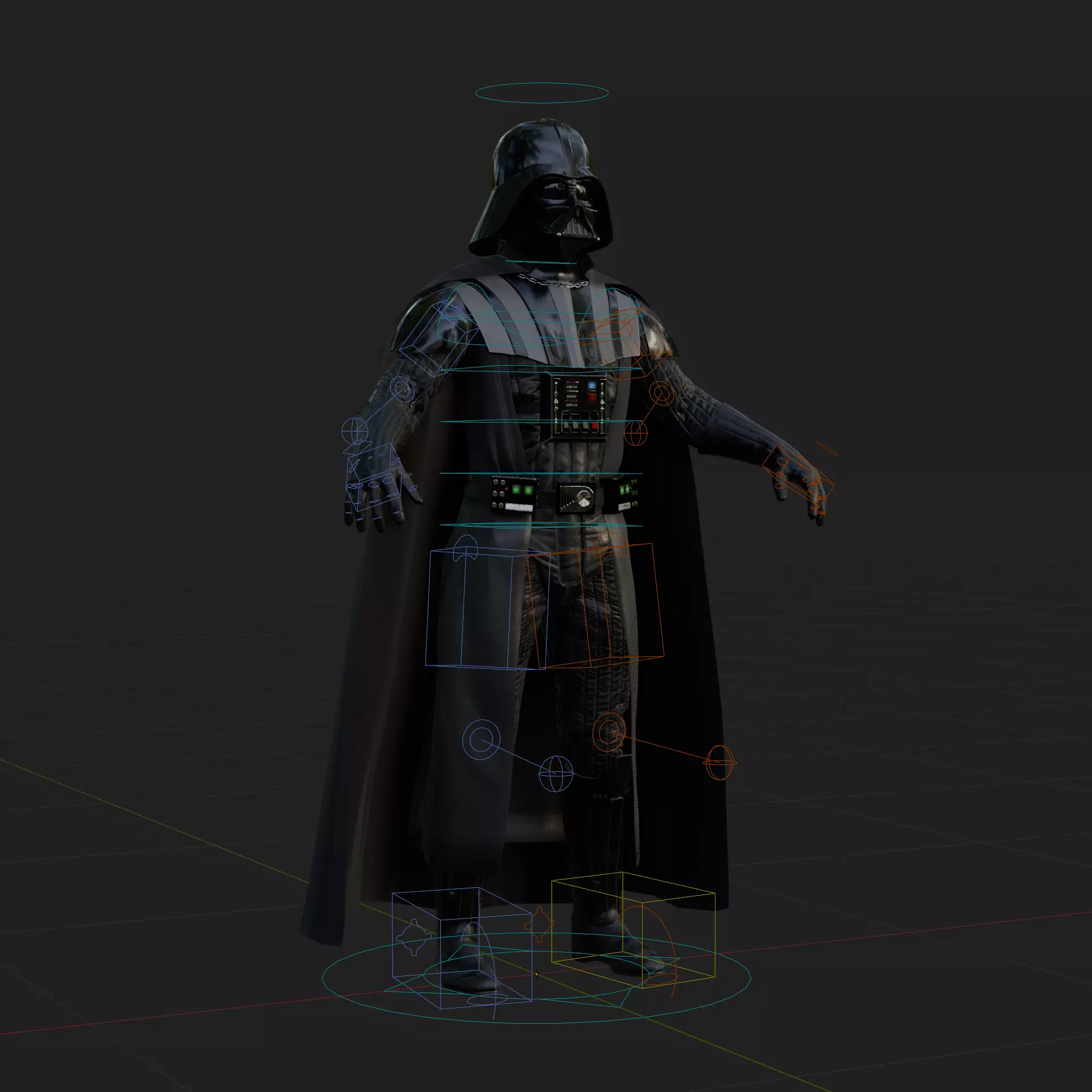 Darth Vader 3D Model Revenge of the Sith Rigged PBR Blender FBX Low-poly 3D model_0