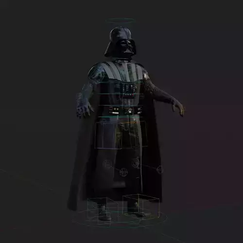 Darth Vader 3D Model Revenge of the Sith Rigged PBR Blender FBX Low-poly 3D model