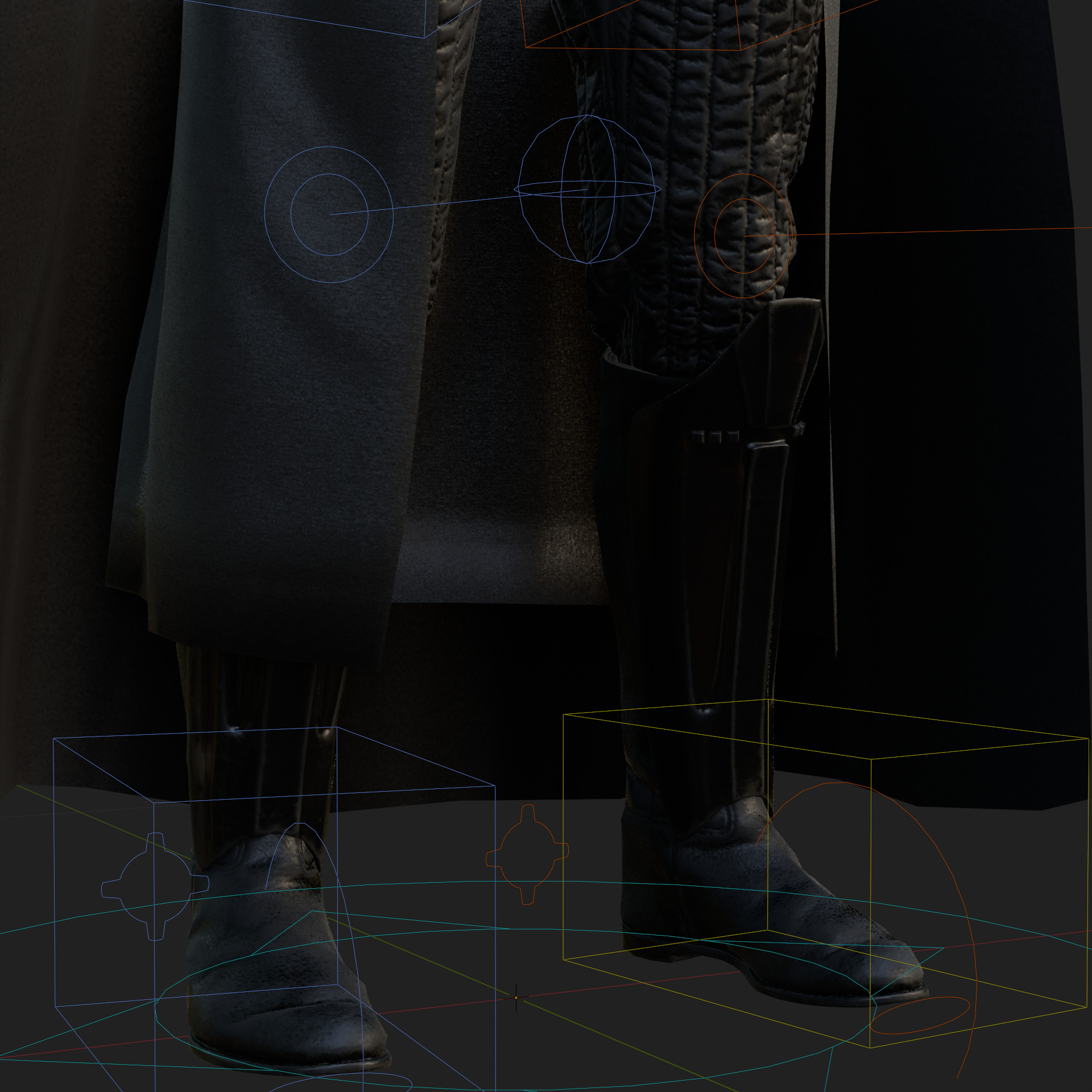 Darth Vader 3D Model Revenge of the Sith Rigged PBR Blender FBX Low-poly 3D model_5