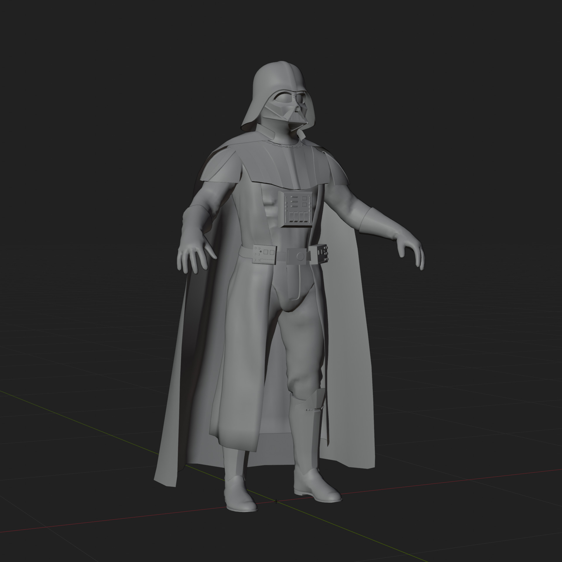 Darth Vader 3D Model Revenge of the Sith Rigged PBR Blender FBX Low-poly 3D model_7