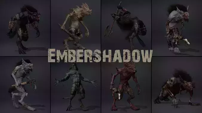 Embershadow Low-poly 3D model