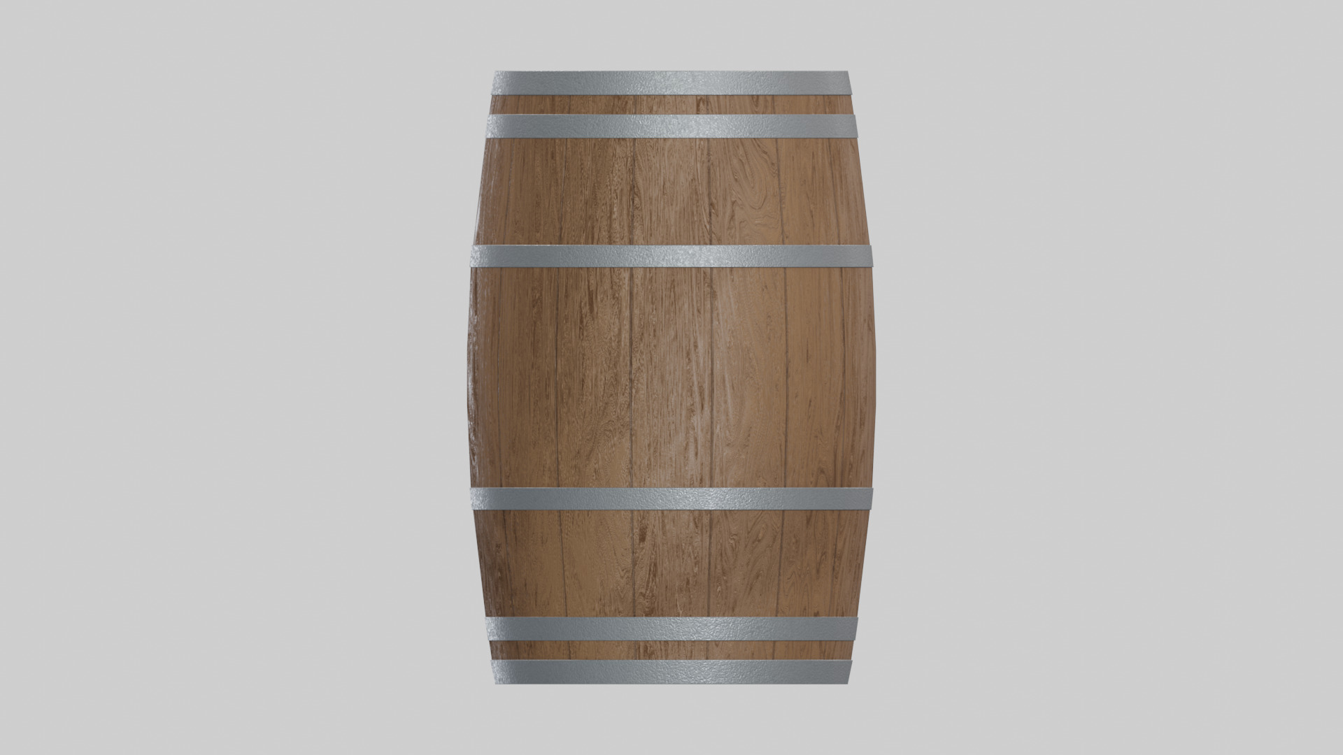 Medium Toasted Lowpoly British Barrel Low-poly 3D model_3