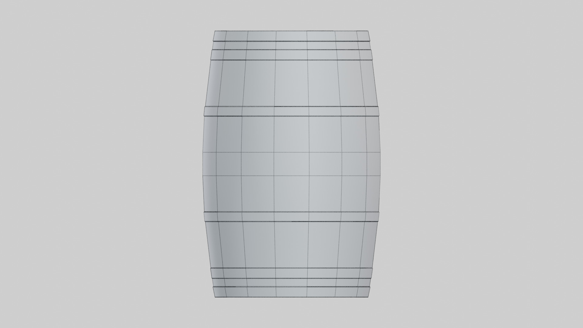 Medium Toasted Lowpoly British Barrel Low-poly 3D model_7