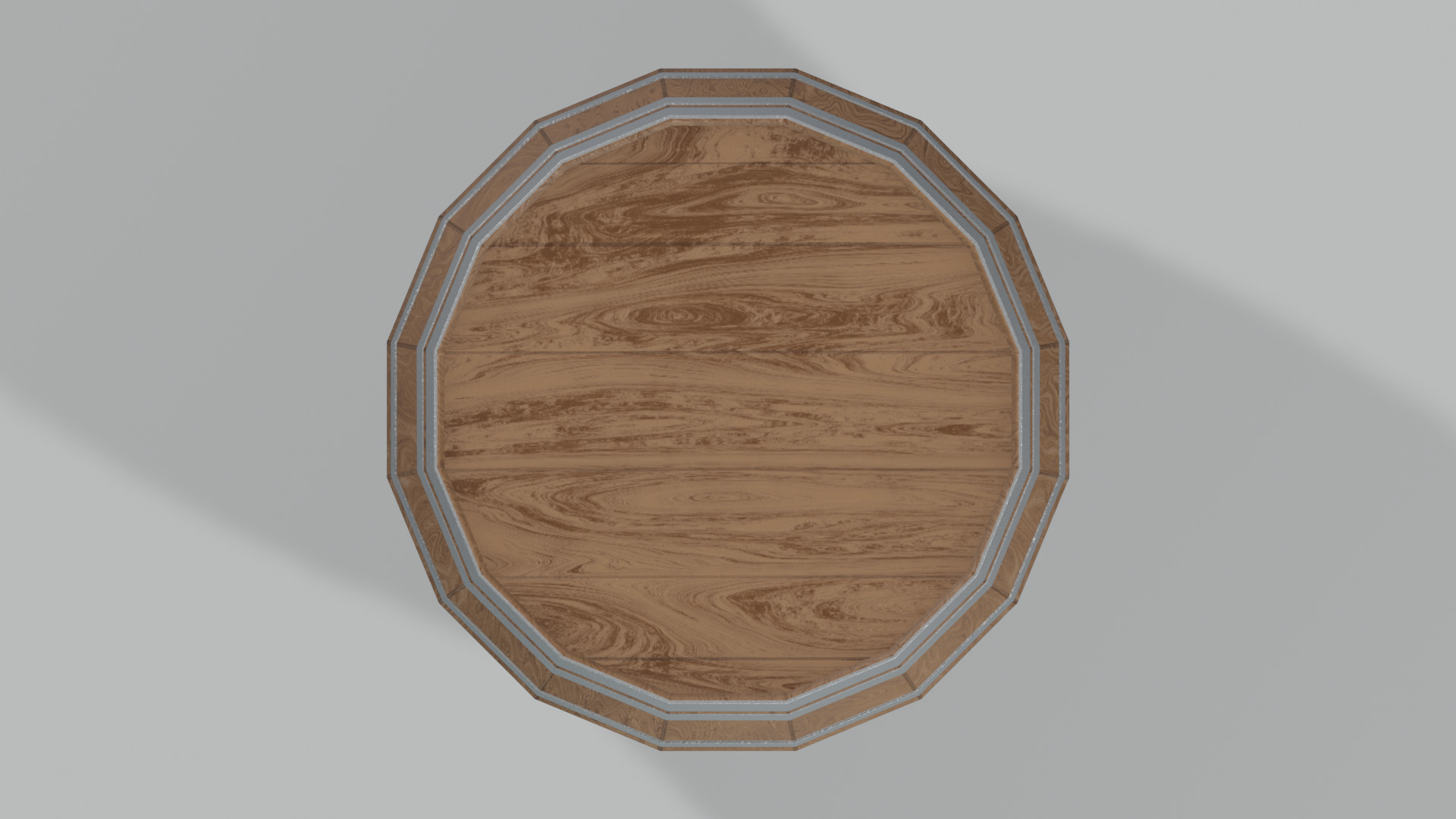 Medium Toasted Lowpoly British Barrel Low-poly 3D model_2