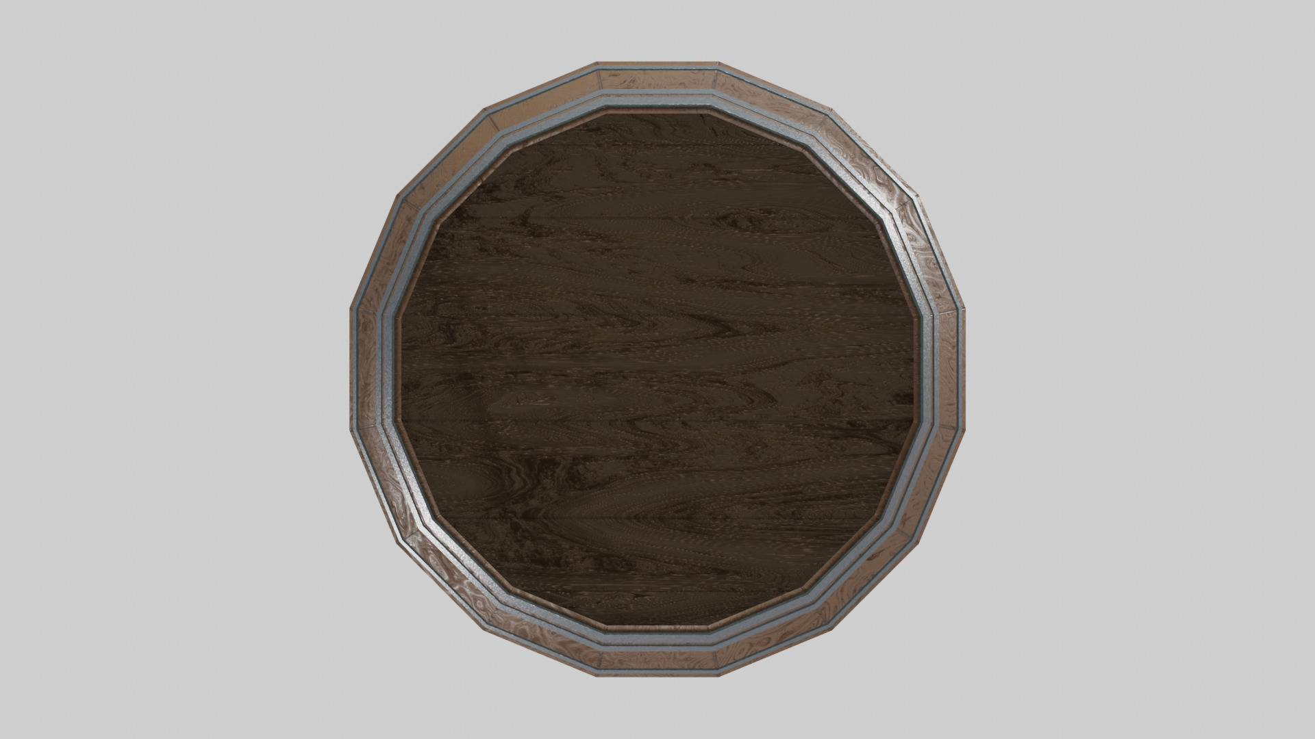 Medium Toasted Lowpoly British Barrel Low-poly 3D model_5