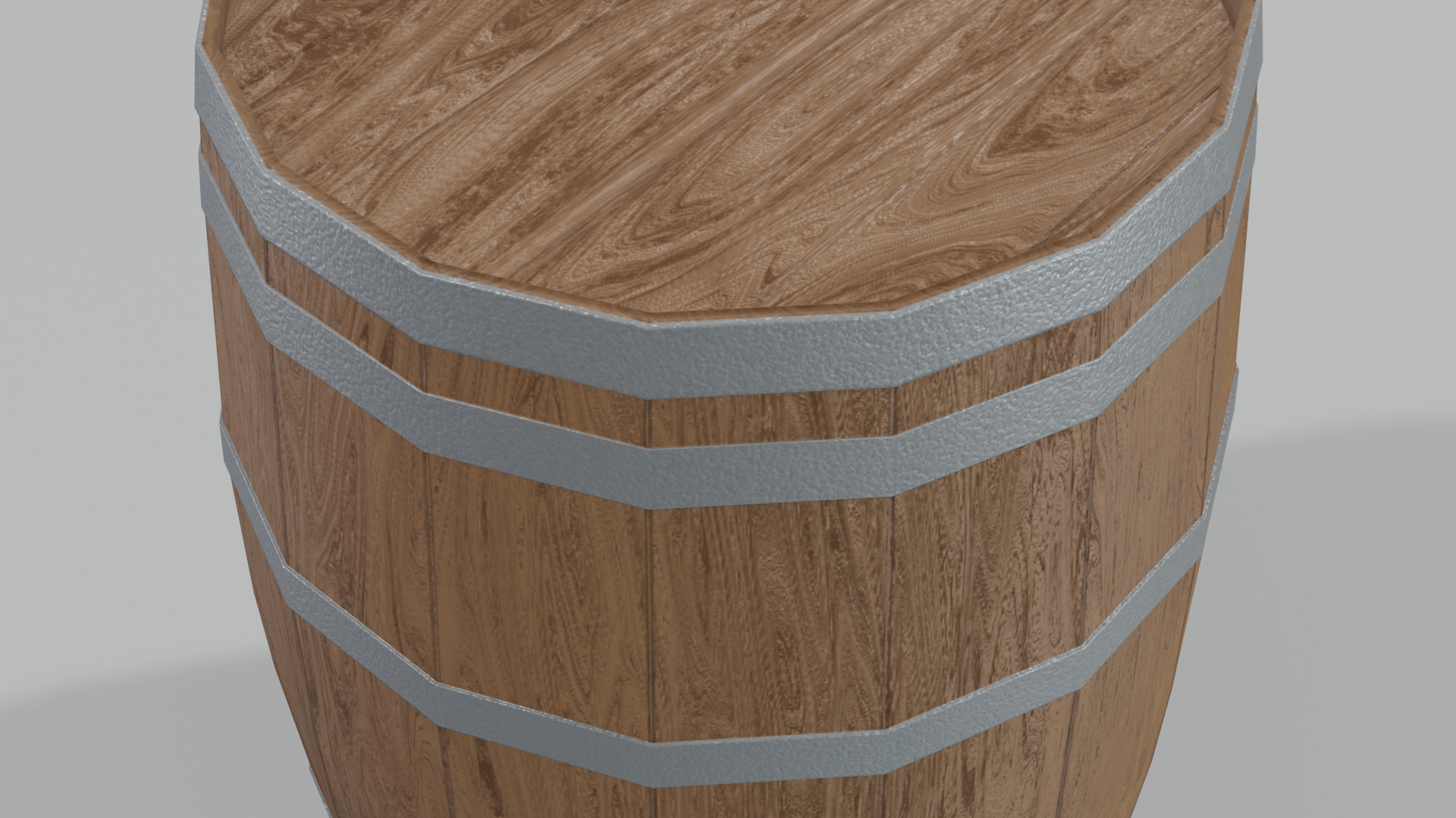 Medium Toasted Lowpoly British Barrel Low-poly 3D model_4